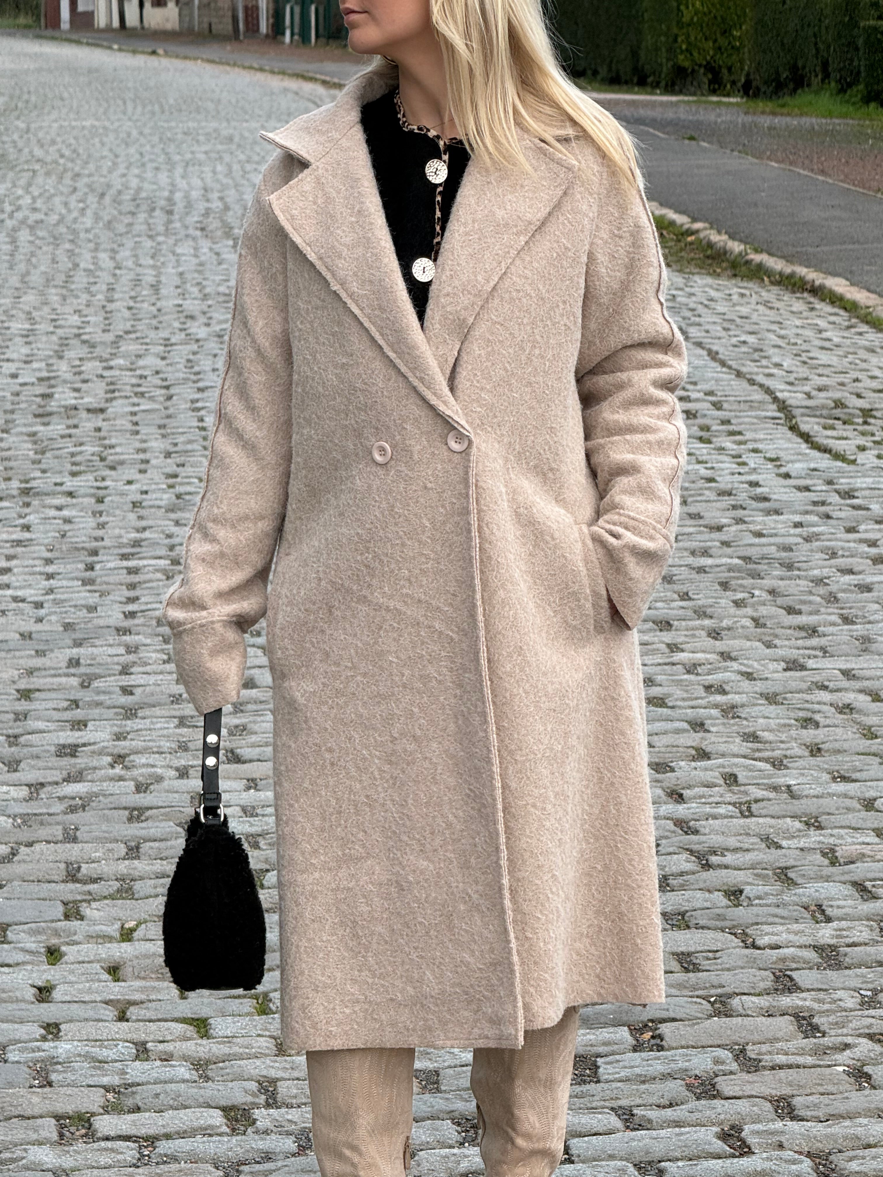 Manteau long beige