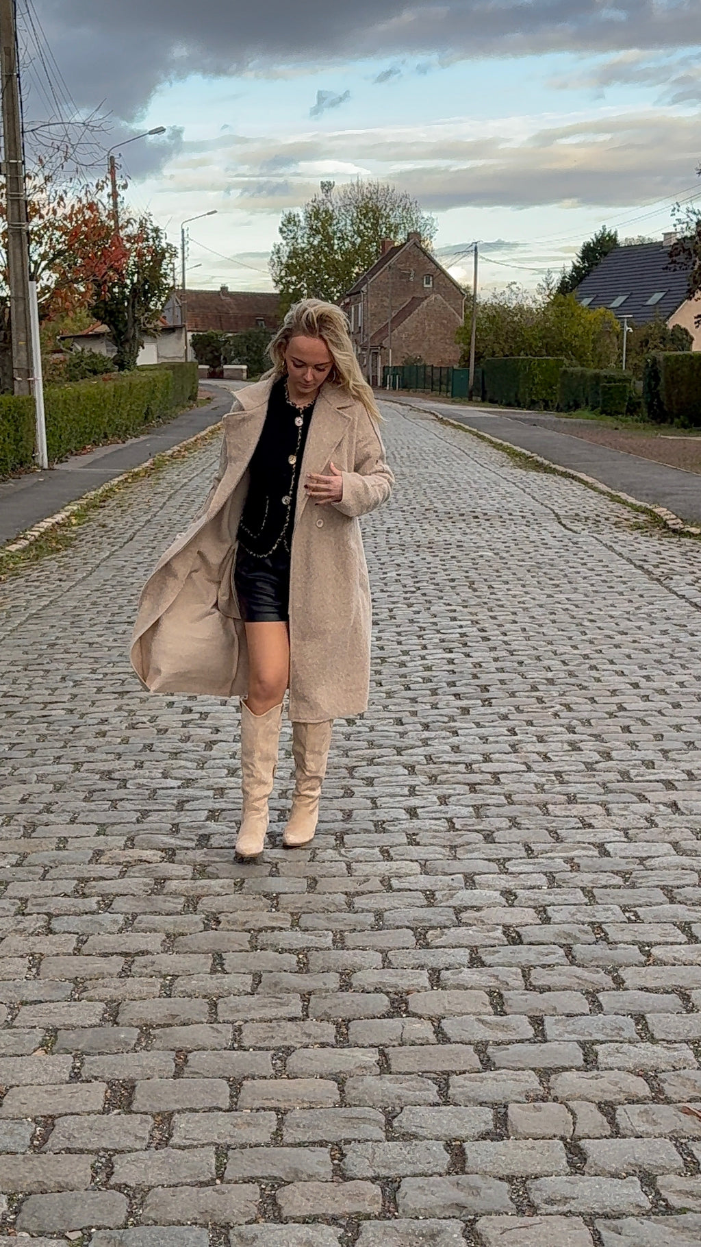 Manteau long beige