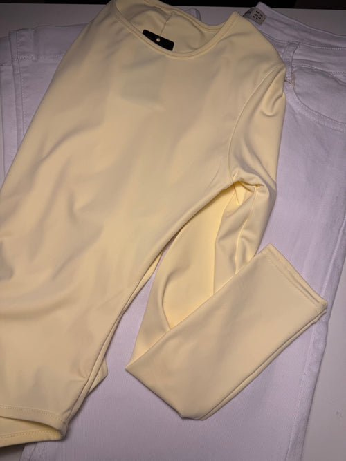 Body longues manches Jaune