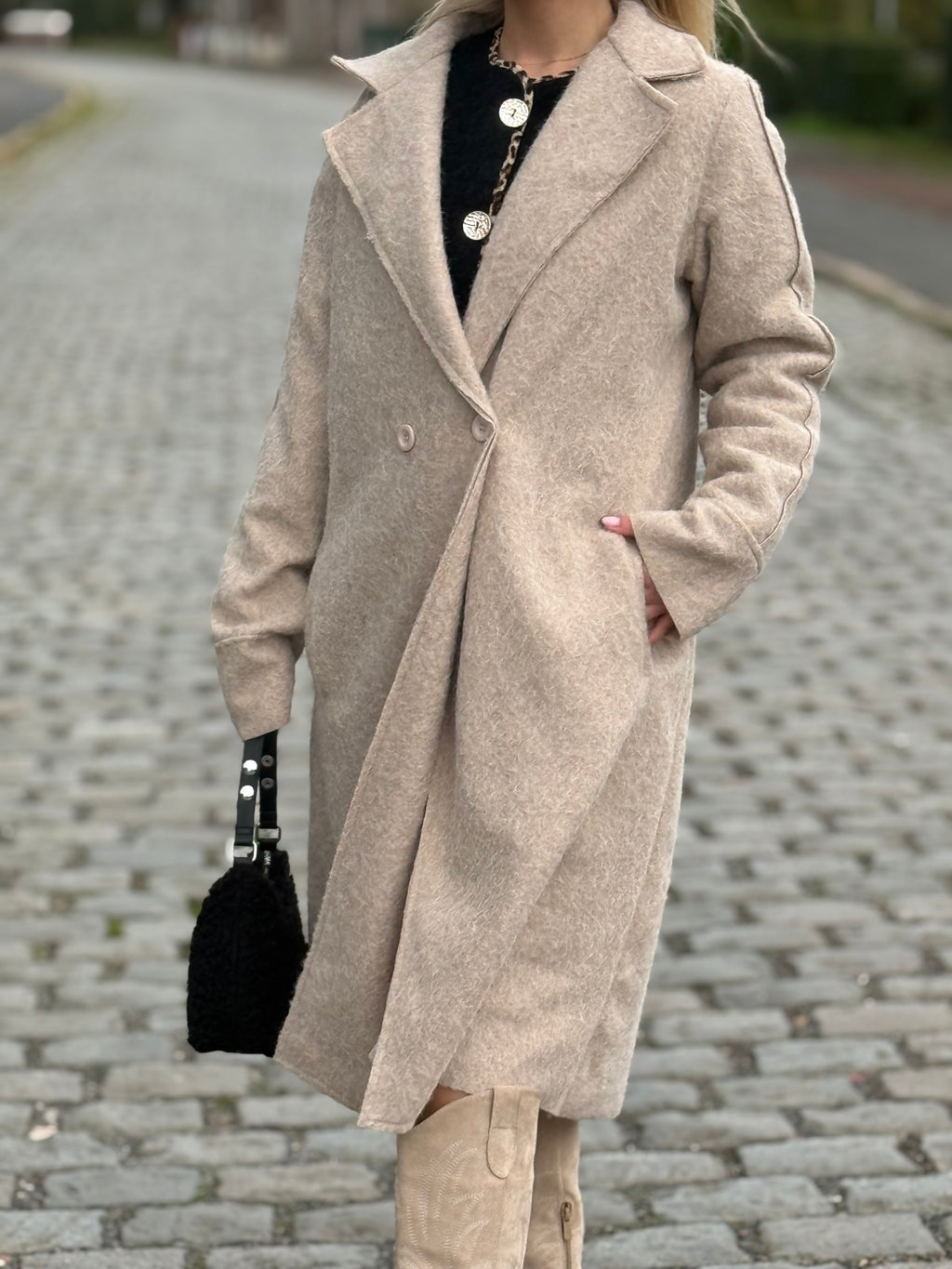 Manteau long beige