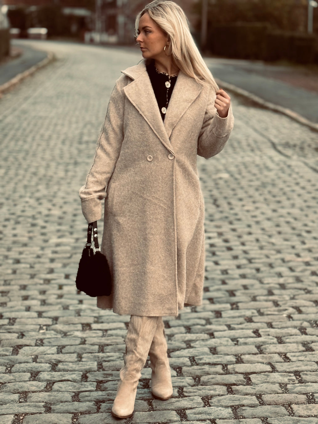 Manteau long beige