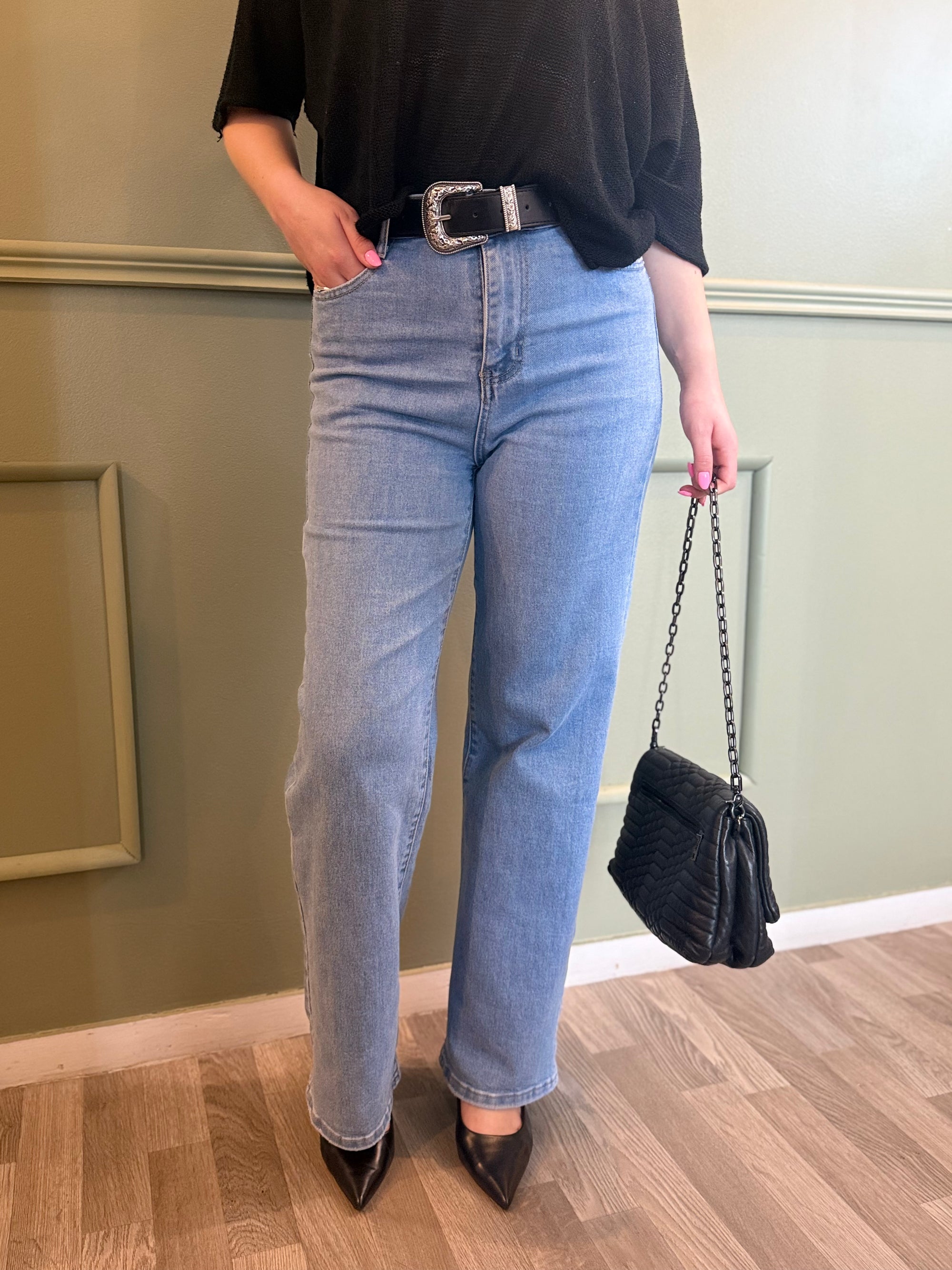 Jean bleu large
